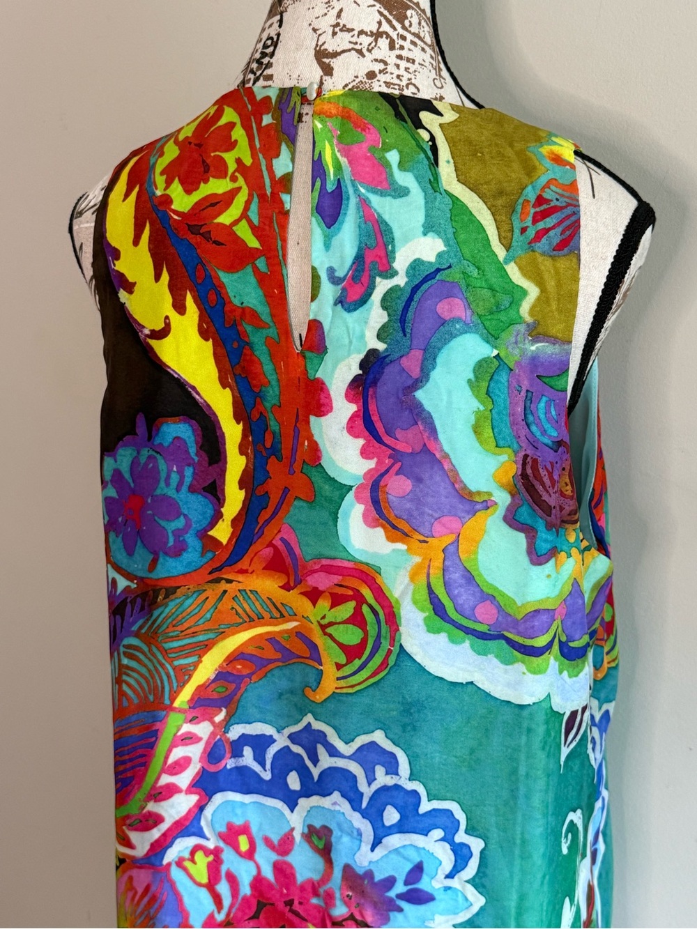 NWT - Ralph Lauren Multicolor Floral Print Sleeveless Shift Dress - Size 14 - Picture 6 of 8